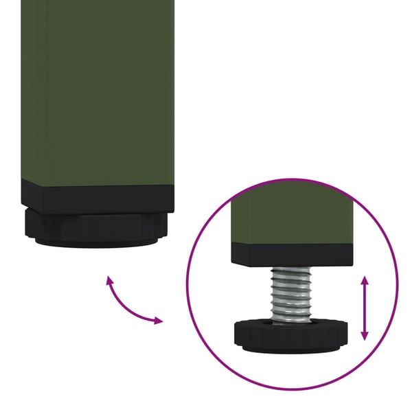 vidaXL TV-benk olivengrønn 68x39x43,5 cm kaldvalset stål