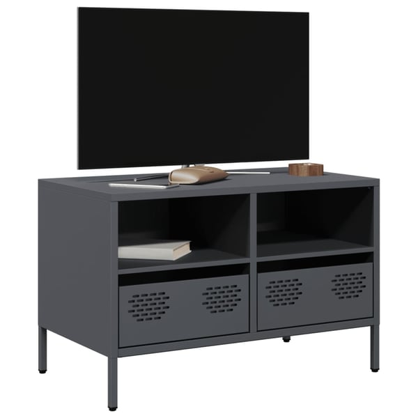 vidaXL tv-bord 68x39x43,5 cm koldvalset stål antracitgrå