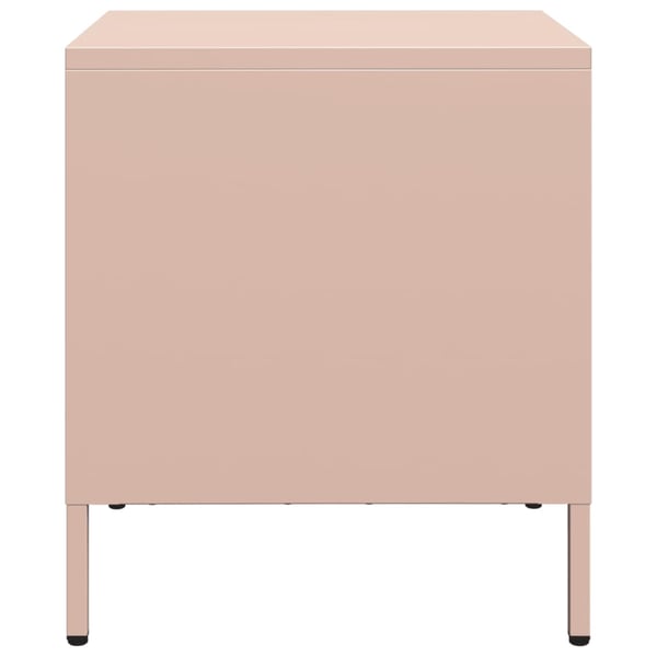 vidaXL Nattbord 2 stk rosa 35x39x43,5 cm stål