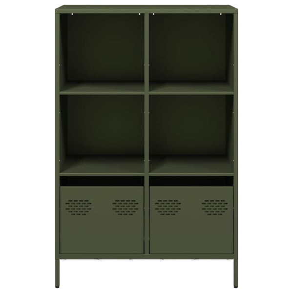 vidaXL Highboard Oliivinvihreä 68x39x103,5 cm Teräs