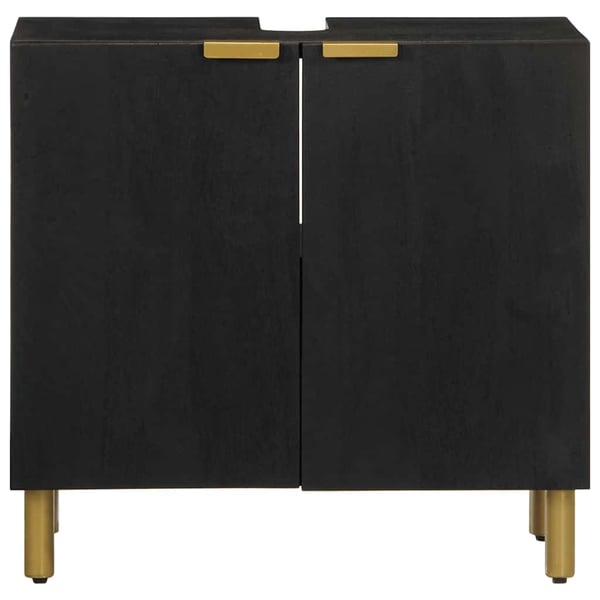 vidaXL Servantskap svart 62x33x58 cm konstruert tre