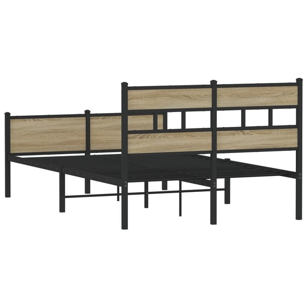 vidaXL Sengeramme uten madrass sonoma eik 120x200 cm konstruert tre