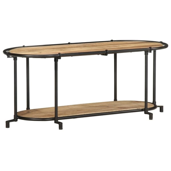 vidaXL TV-taso 100x42x40 cm täysi karkea mangopuu