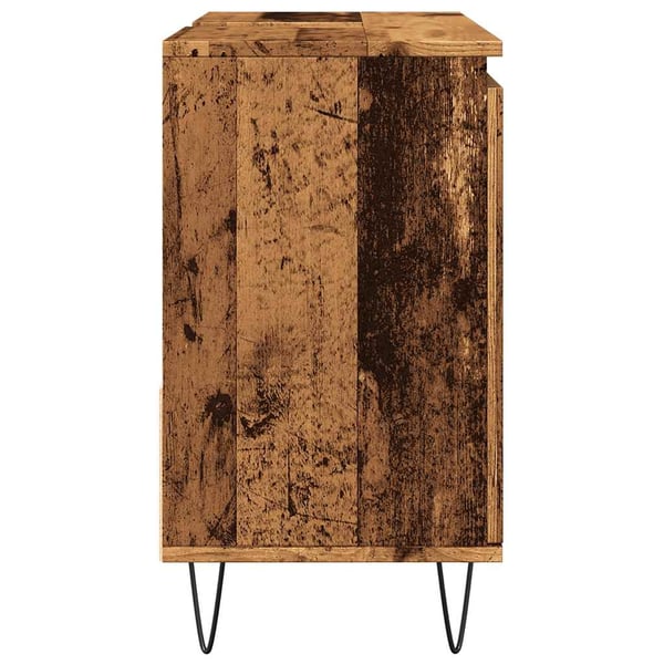 vidaXL Baderomsvaskskap gammelt tre 65x33x60 cm konstruert tre