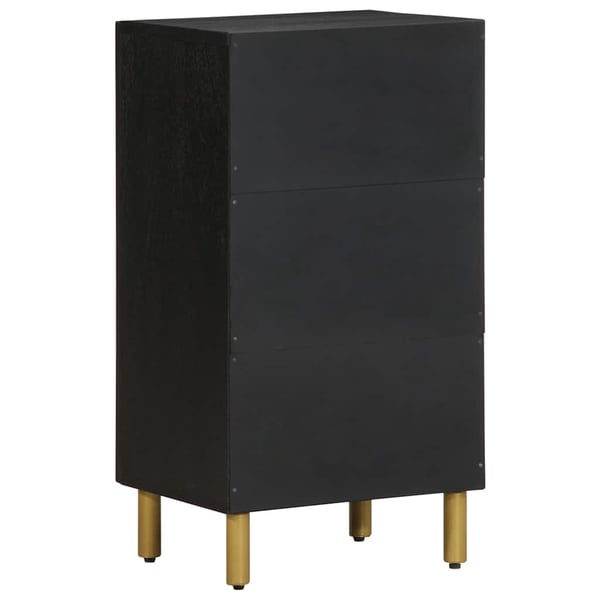 vidaXL kommode 90x34x80 cm konstrueret træ sort