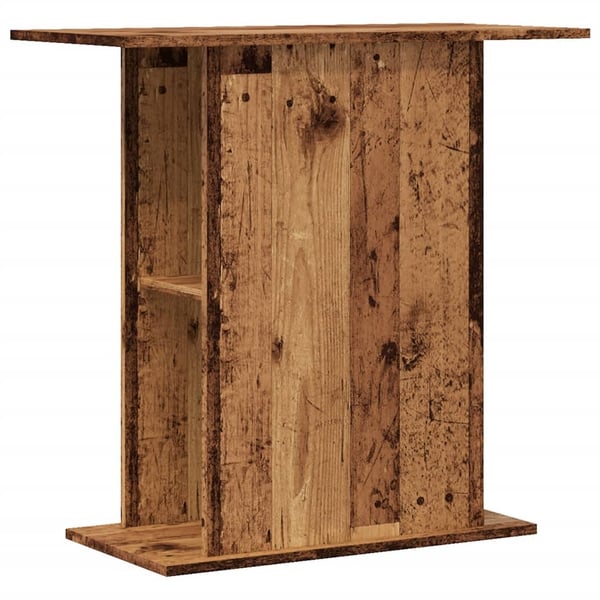 vidaXL Akvariebänk åldrat trä 36x75x72,5 cm konstruerat trä