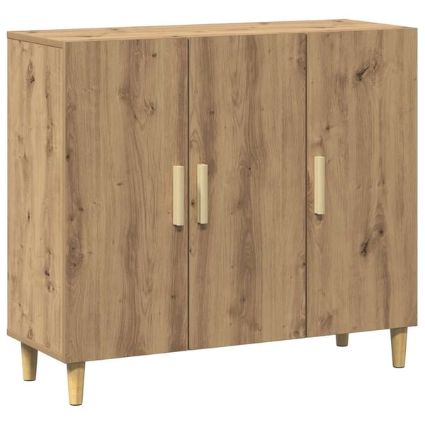 vidaXL skab 90x34x80 cm konstrueret træ kunsteg