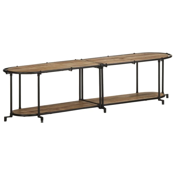 vidaXL TV-benk 160x42x40 cm grov heltre mango