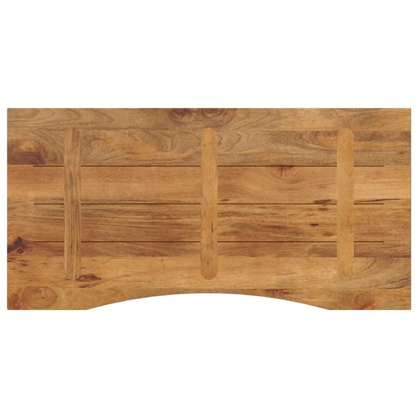 vidaXL Skrivebordsplate med kurve 110x50x2,5 cm heltre grovt mangotre