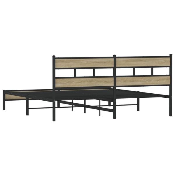 vidaXL sengeramme uden madras 180x200 cm metal sonoma-eg