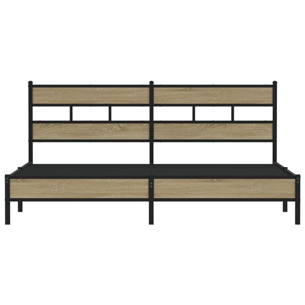 vidaXL sengeramme uden madras 180x200 cm metal sonoma-eg