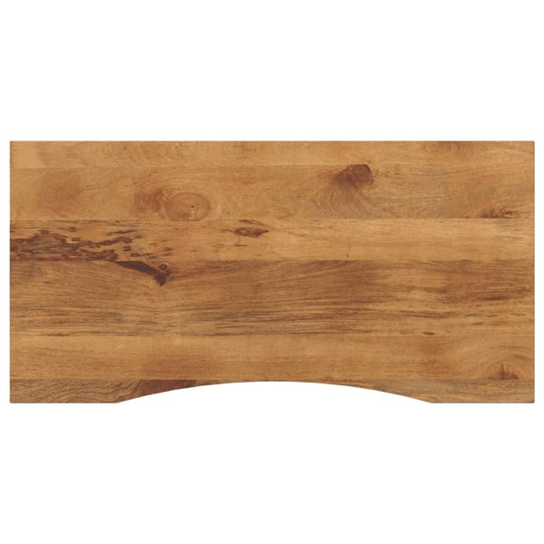 vidaXL bordplade med kurvet form 140x50x2,5 cm ru massivt mangotræ
