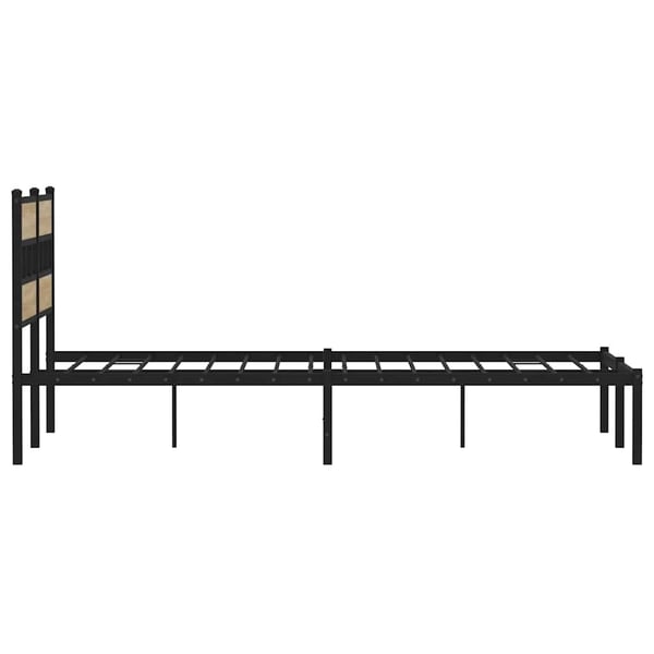 vidaXL sengeramme uden madras 135x190 cm metal sonoma-eg