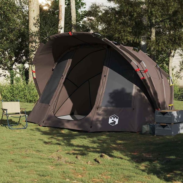 vidaXL Campingtelt 5 personer brun vanntett