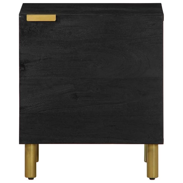 vidaXL yöpöytäkaappi 2 kpl musta 40x33x46 cm massiivipuu mango