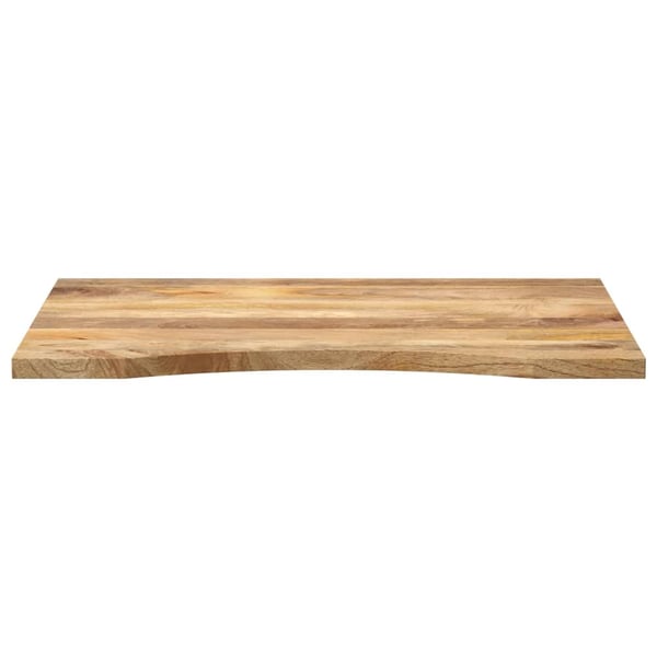 vidaXL Skrivebordsplate med kurve 100x60x2,5 cm heltre grovt mangotre