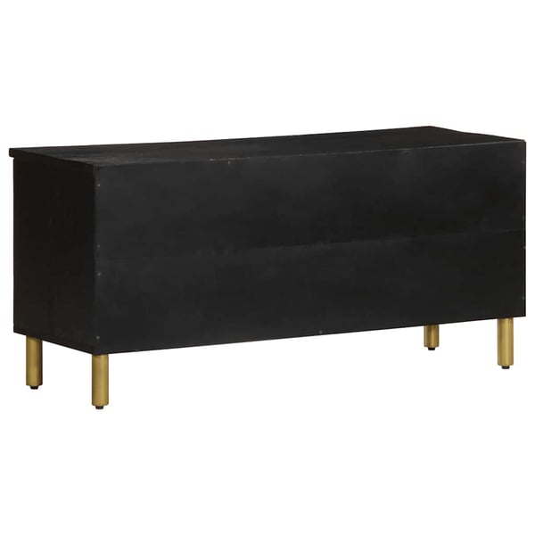 vidaXL Tv-bänk svart 100x33x46 cm konstruerat trä
