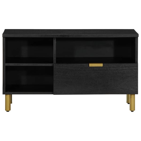vidaXL TV-benk svart 80x33x46 cm konstruert tre
