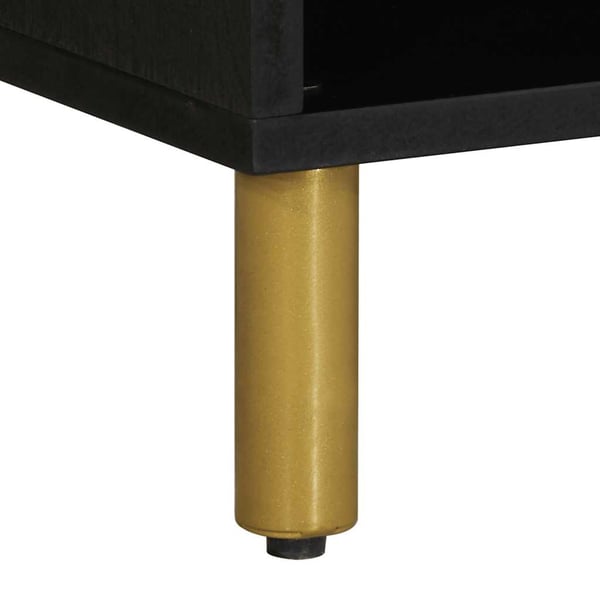 vidaXL TV-benk svart 80x33x46 cm konstruert tre