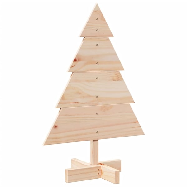 vidaXL Juletre av tre til pynt 70 cm heltre