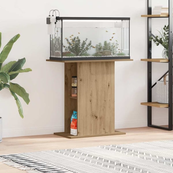 vidaXL Akvariestativ håndverkseik 36x75x72,5 cm konstruert tre