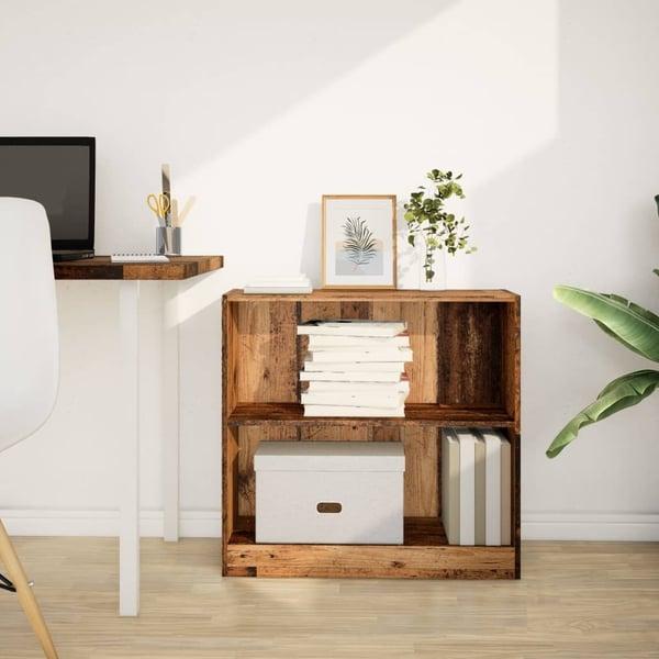 vidaXL Bokhylle gammelt tre 80x24x76 cm konstruert tre