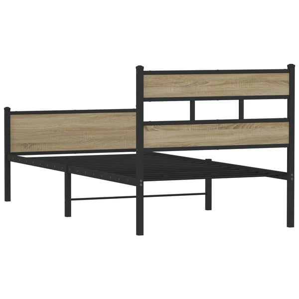 vidaXL Sengeramme uten madrass sonoma eik 100x190 cm konstruert tre