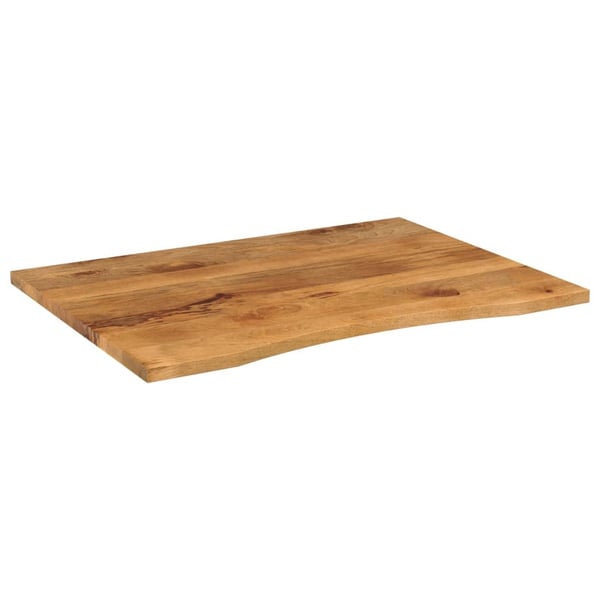 vidaXL Skrivebordsplate med kurve 110x80x2,5 cm heltre grovt mangotre