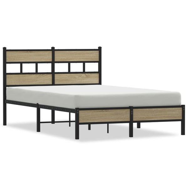 vidaXL Sengeramme uten madrass sonoma eik 120x200 cm konstruert tre