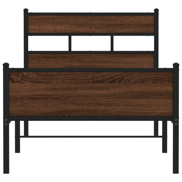 vidaXL Sengeramme uten madrass brun eik 80x200 cm konstruert tre