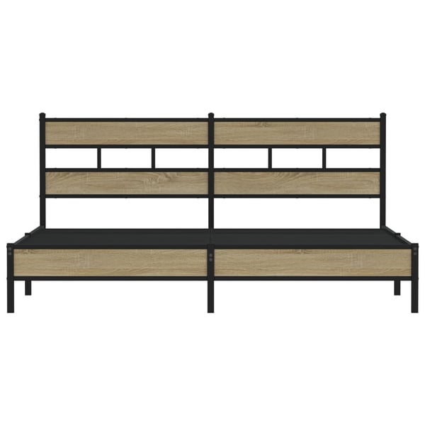 vidaXL sengeramme uden madras 183x213 cm metal sonoma-eg