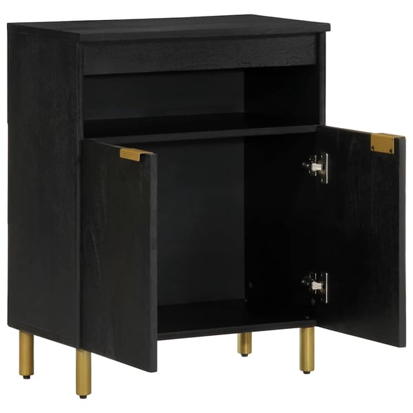 vidaXL skab 60x33x75 cm konstrueret træ sort