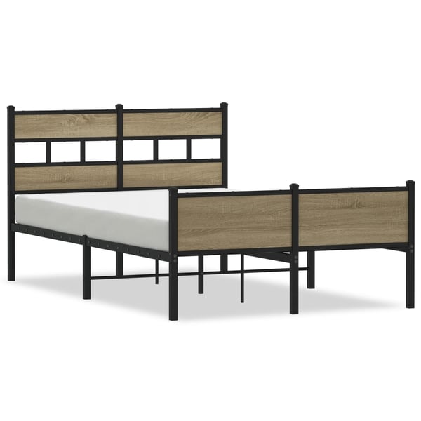 vidaXL Sengeramme uten madrass sonoma eik 120x190 cm konstruert tre