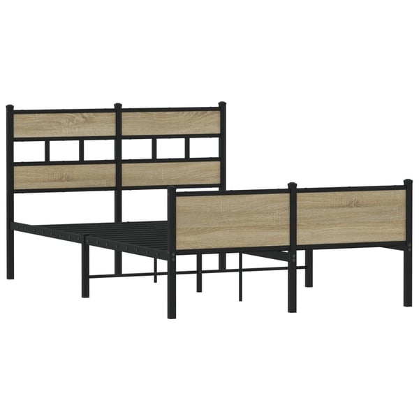 vidaXL Sengeramme uten madrass sonoma eik 120x190 cm konstruert tre