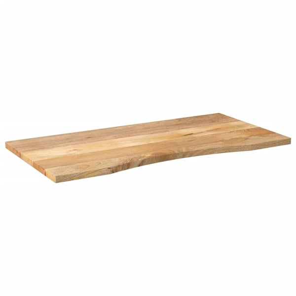 vidaXL Skrivebordsplate med kurve 110x60x2,5 cm heltre grovt mangotre