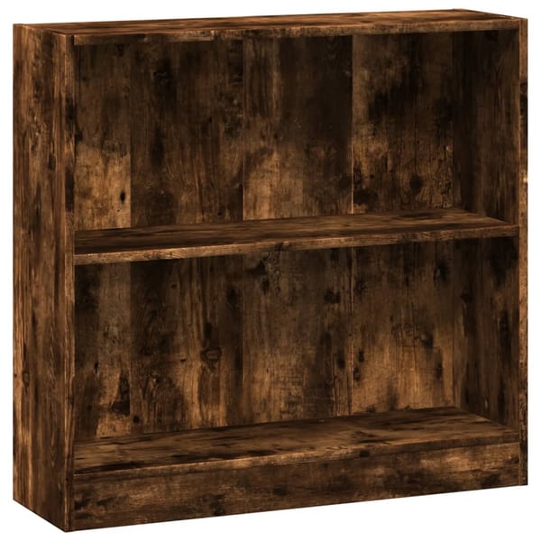 vidaXL Bokhylle røkt eik 80x24x76 cm konstruert tre