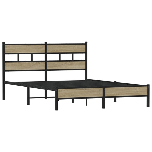 vidaXL Sengeramme uten madrass sonoma eik 160x200 cm konstruert tre