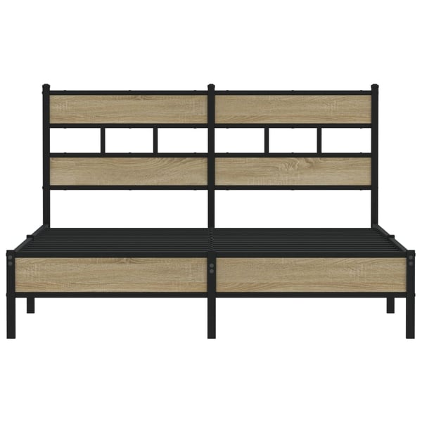 vidaXL Sengeramme uten madrass sonoma eik 150x200 cm konstruert tre