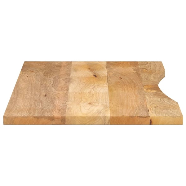 vidaXL Skrivebordsplate med kurve 110x50x2,5 cm heltre grovt mangotre