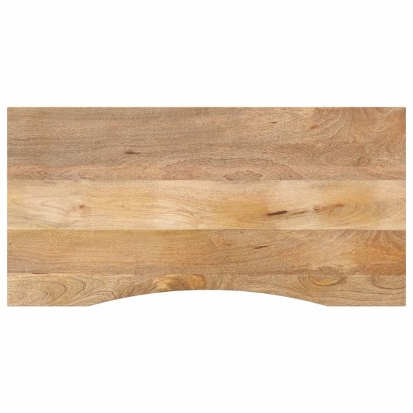 vidaXL bordplade med kurvet form 110x50x2,5 cm ru massivt mangotræ