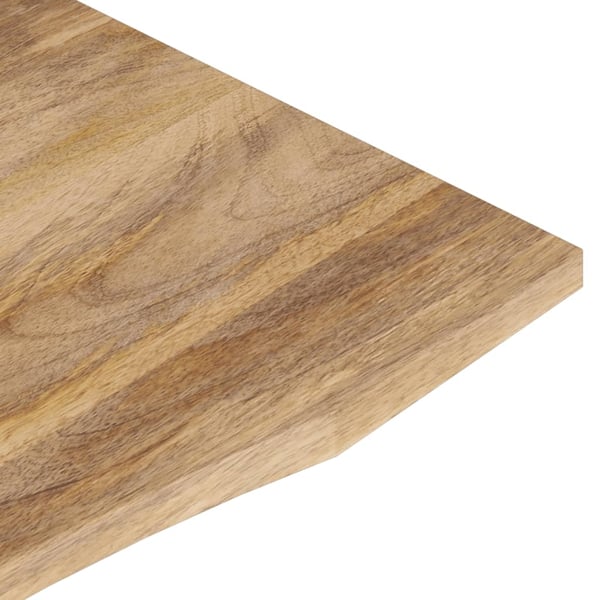 vidaXL Skrivebordsplate med kurve 110x50x2,5 cm heltre grovt mangotre