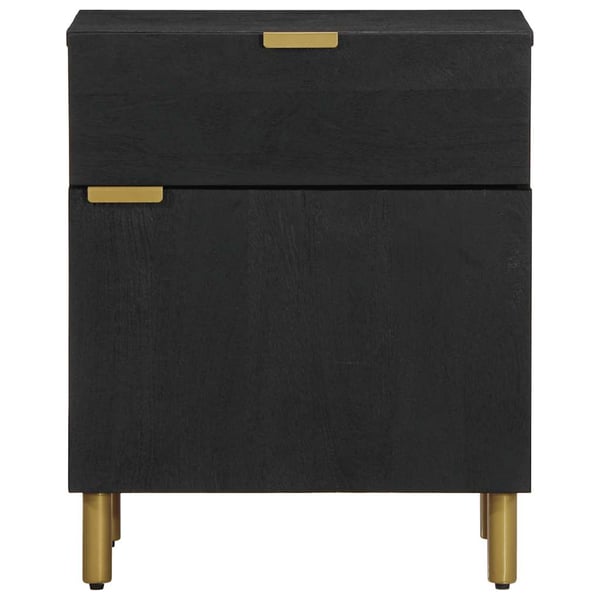 vidaXL sengebord 50x33x60 cm konstrueret træ sort