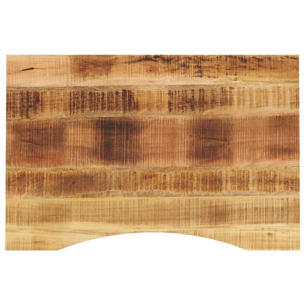vidaXL Skrivebordsplate med kurve 100x50x2,5 cm heltre grovt mangotre