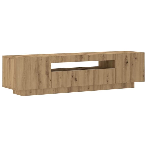 vidaXL TV-benk med LED-lys artisan eik 160x35x40 cm konstruert tre