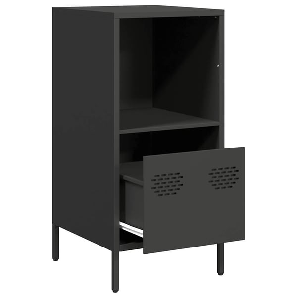 vidaXL skænk 35x39x73,5 cm koldvalset stål sort