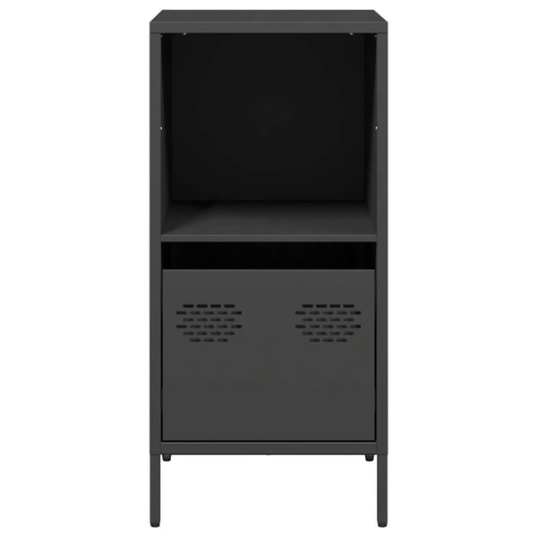 vidaXL skænk 35x39x73,5 cm koldvalset stål sort