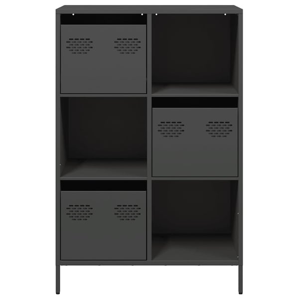 vidaXL Kaappi musta 68x39x103,5 cm teräs