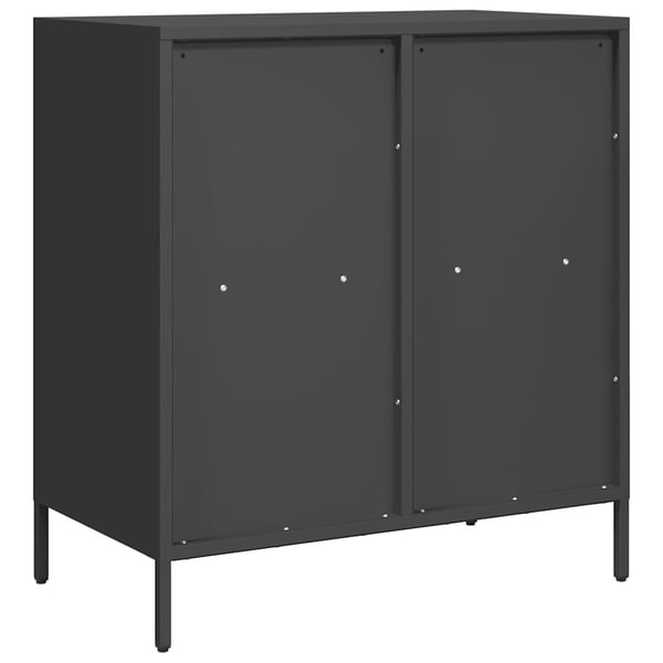 vidaXL skænk 68x39x73,5 cm koldvalset stål sort