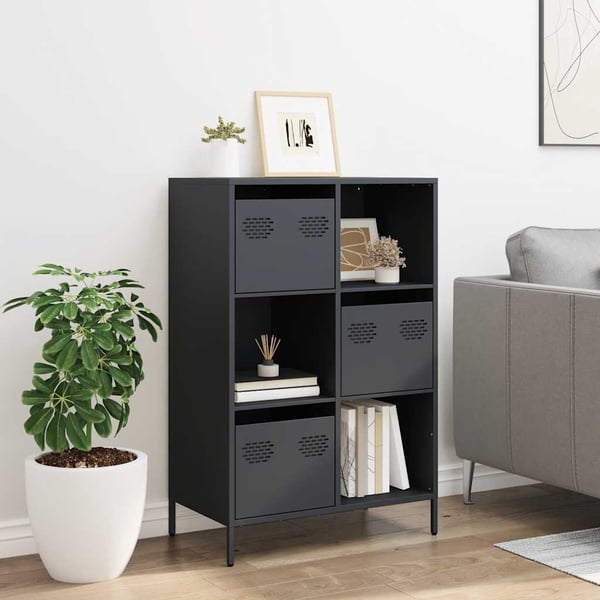 vidaXL skab 68x39x103,5 cm stål antracitgrå