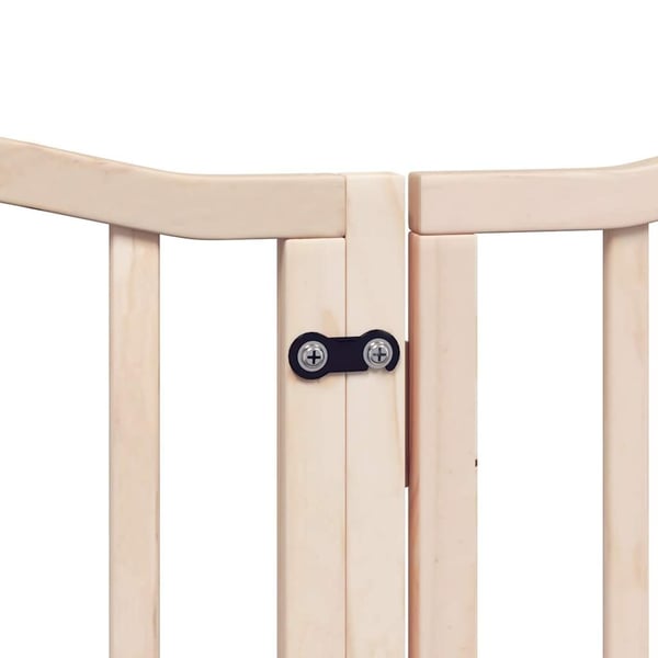 vidaXL hundelåge med dør 12 paneler 750 cm foldbar poppeltræ